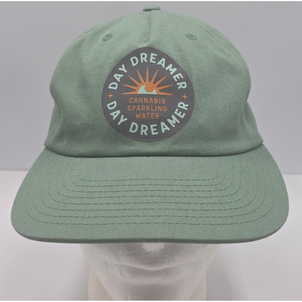 Day Dreamer Cannabis Sparkling Water Strapback Hat‎ Green THC Logo Dad Cap